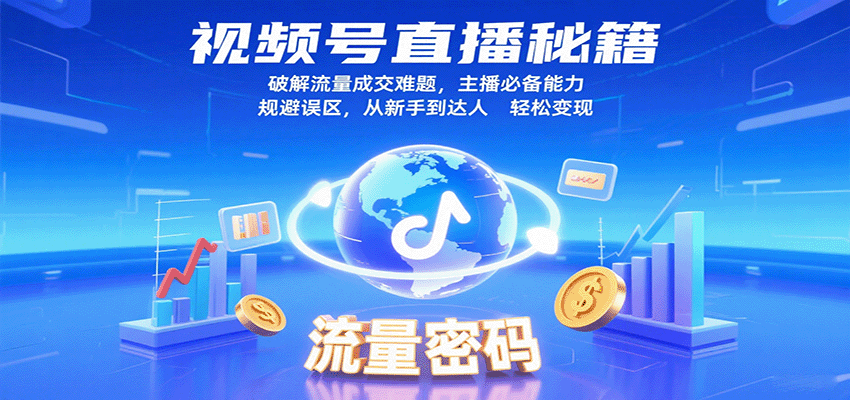 视频号直播秘籍，破解流量成交难题，主播必备能力，规避误区，从新手到达人轻松变现-创业项目网