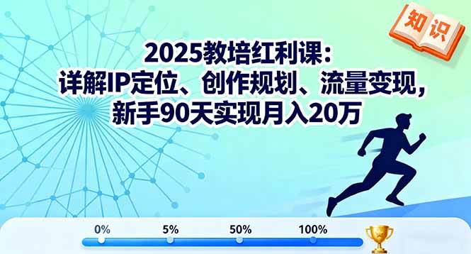 （16178期）2025教培红利课：详解IP定位、创作规划、流量变现，新手90天实现月入20万-创业项目网