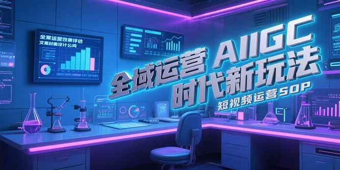 （15327期）全域运营AIGC时代新玩法，文案封面设计公式，短视频运营SOP-创业项目网