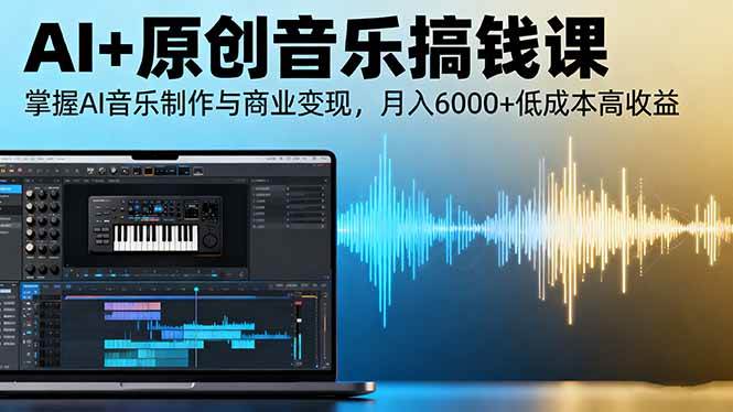 （16324期）AI+原创音乐搞钱课：掌握AI音乐制作与商业变现，月入6000+低成本高收益-创业项目网