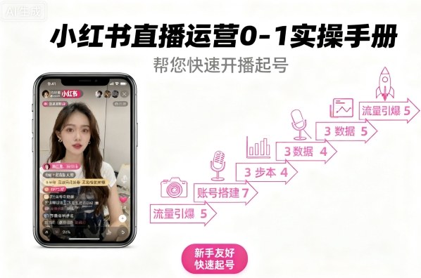 小红书直播运营0-1实操手册，帮您快速开播起号-创业项目网