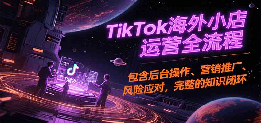 TikTok海外小店运营全流程，包含后台操作、营销推广、风险应对，完整的知识闭环-创业项目网