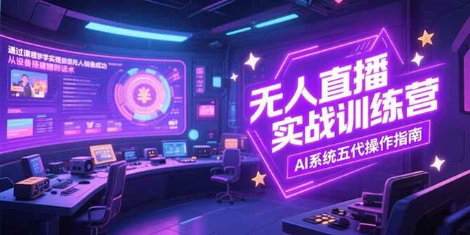 （15315期）无人直播实操训练营，从设备搭建到话术，AI系统五代操作指南(7月更新)-创业项目网