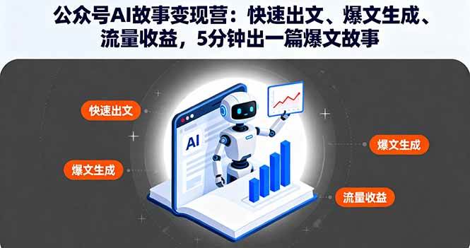 （16201期）公众号AI故事变现营：快速出文、爆文生成、流量收益，5分钟出一篇爆文故事-创业项目网