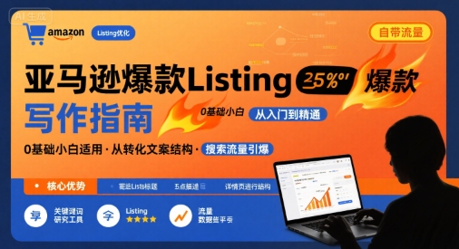亚马逊爆款Listing写作方法，亚马逊0基础小白也能写爆款自带流量的Listing-创业项目网