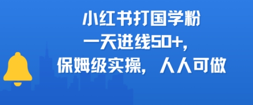 小红书打国学粉，一天进线50+，保姆级实操，人人可做-创业项目网