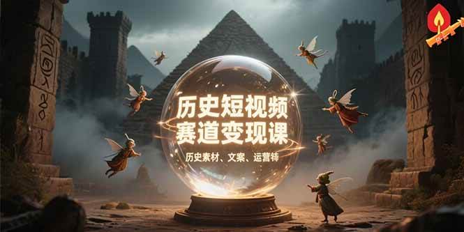 （15386期）历史短视频赛道变现课，百集素材库应用，文案剪辑技巧，账号运营全案-创业项目网