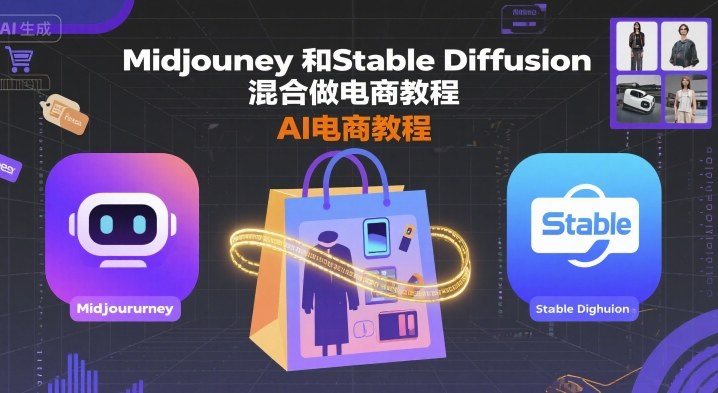 Midjourney和Stable Diffusion混合做电商教程-ai电商教程-创业项目网