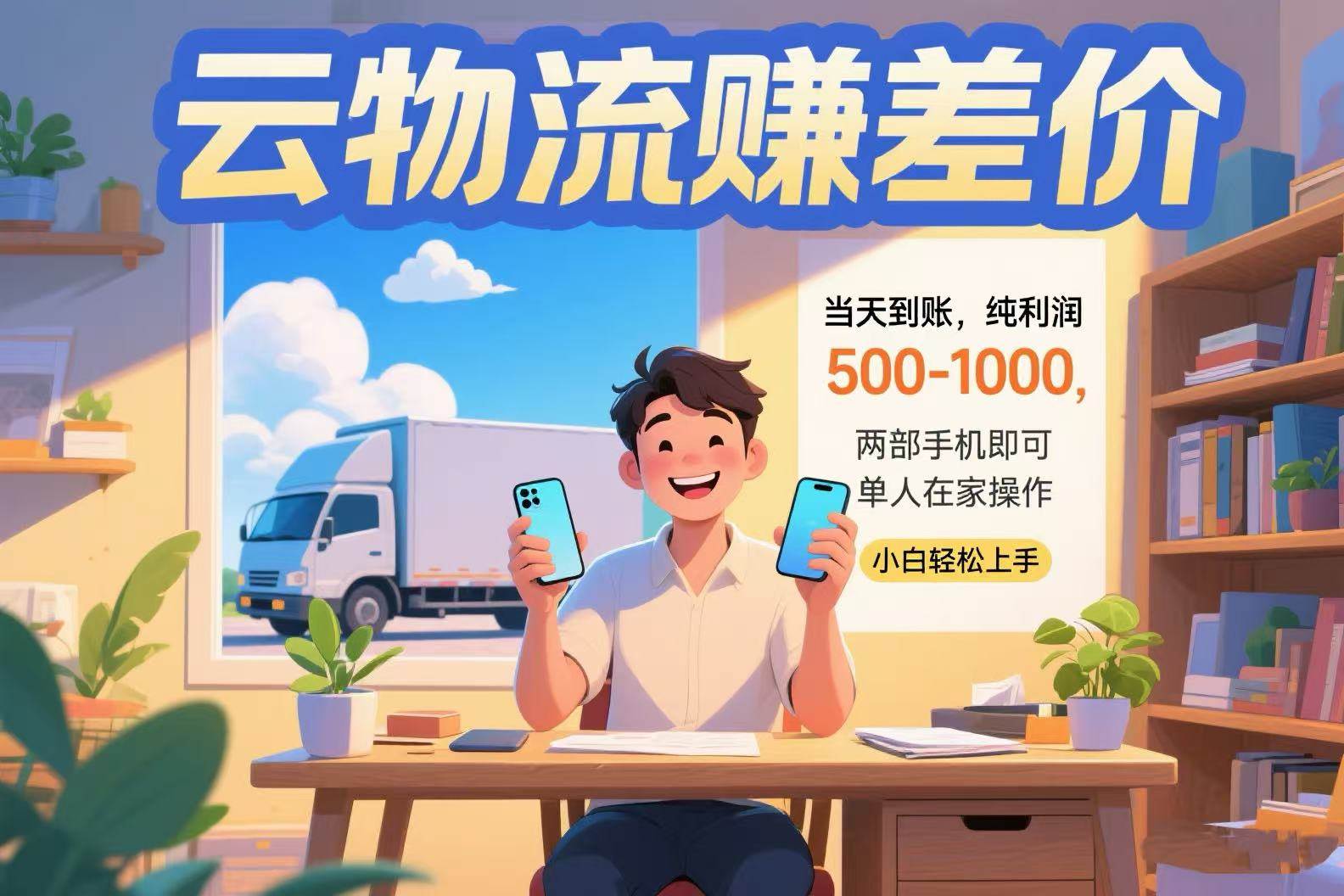 （15492期）云物流赚差价 当天到账纯利润500-1000 两部手机即可 可单人在家操作 小…-创业项目网