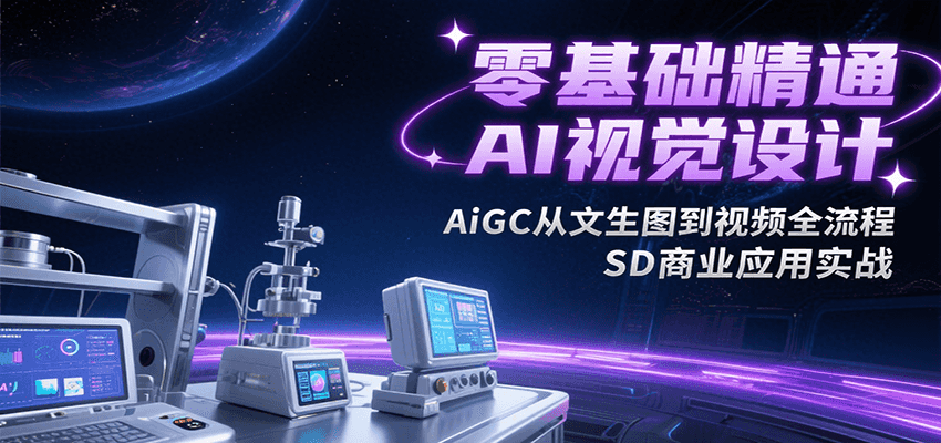 零基础精通AI视觉设计，AiGC从文生图到视频全流程，SD商业应用实战-创业项目网