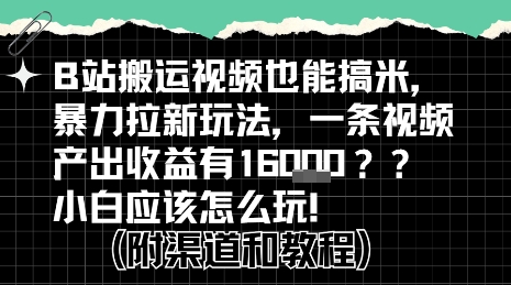 b站掘金计划？搬运视频也能挣拉新的收益，小白应该怎么玩！-创业项目网