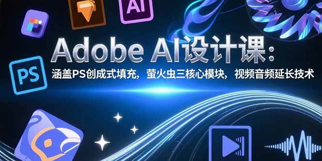 （15469期）Adobe AI设计课：涵盖PS创成式填充，萤火虫三核心模块，视频音频延长技术-创业项目网