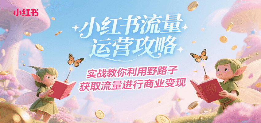 小红书流量运营攻略，实战教你利用野路子获取流量进行商业变现-创业项目网