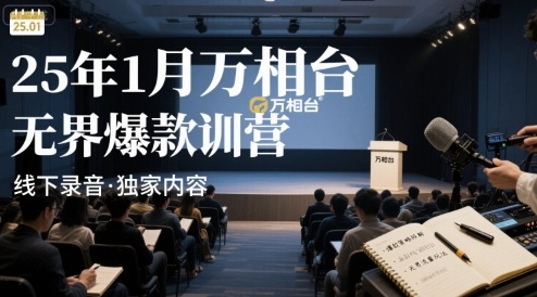 25年1月万相台无界爆款特训营线下录音-创业项目网