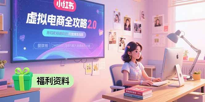 （15387期）虚拟电商全攻略2.0，开店选品实操流程，账号定位、货源发布、笔记发布技巧-创业项目网