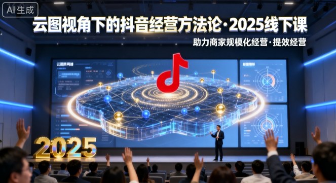云图视角下的抖音经营方法论，2025线下课，助力商家规模化经营，提效经营（录音+字幕）-创业项目网