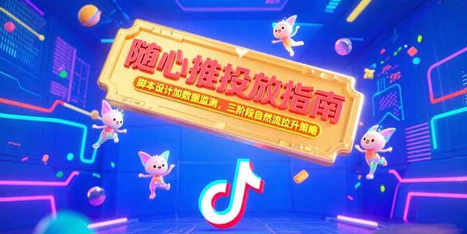 （15291期）随心推投放指南，脚本设计加数据监测，三阶段自然流拉升策略-创业项目网