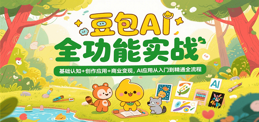 豆包AI全功能实战，基础认知+创作应用+商业变现，AI应用从入门到精通全流程-创业项目网